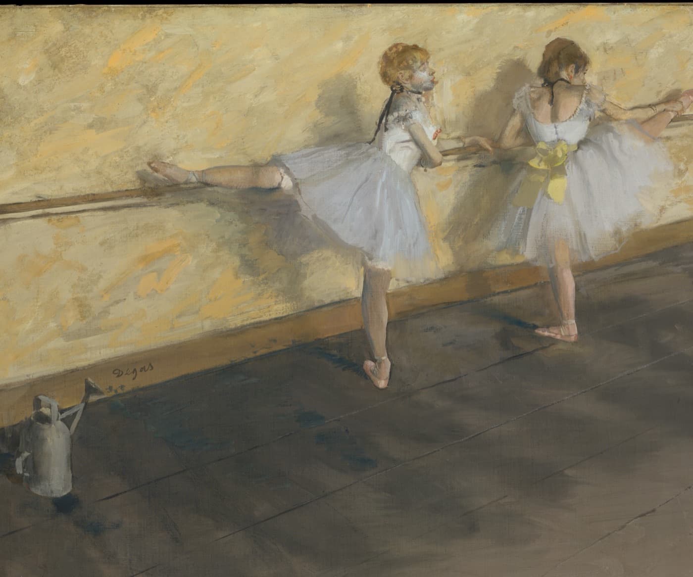 Edgar Degas, Dancers Practicing at the Barre, 1877